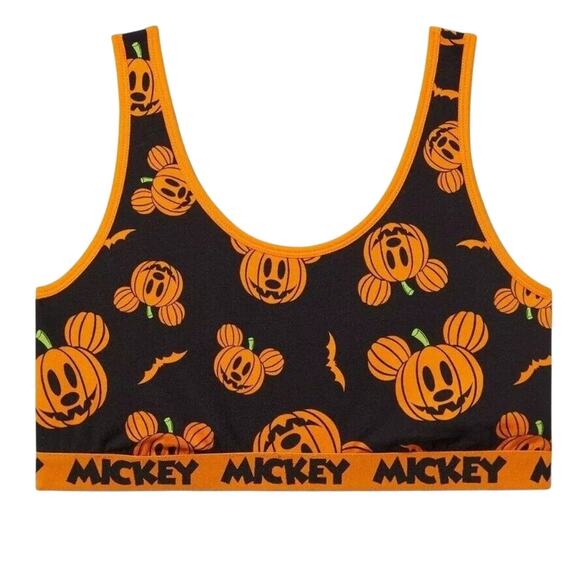 Torrid 3 Disney Mickey Mouse Halloween Pumpkin Bralette Plus 3X Orange Black NWT - Picture 1 of 3